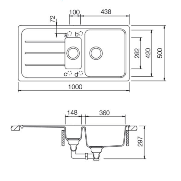 Schock 100 x 50 cm Küchenspüle Formhaus | Wayfair.de